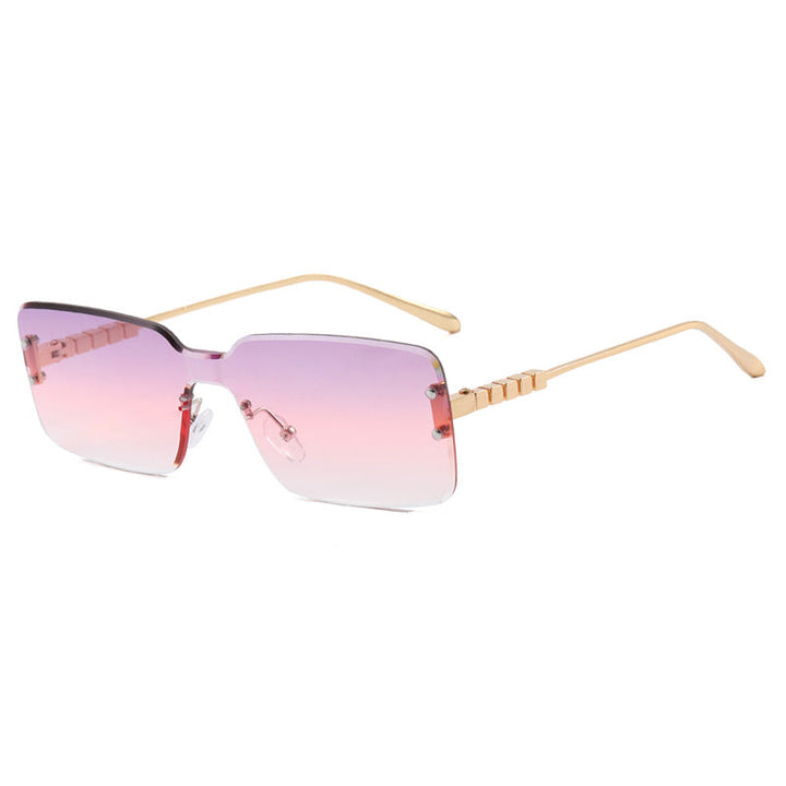 Women's modern rectangular sunglasses with stylish metal frame Kalsten