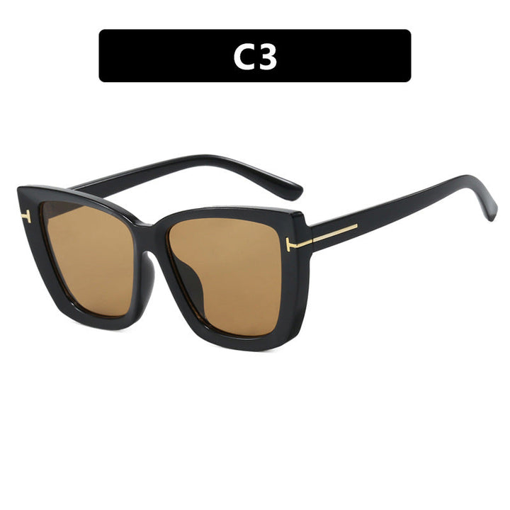 Women's large sunglasses in modern design with trendy tortoise pattern Kalsten