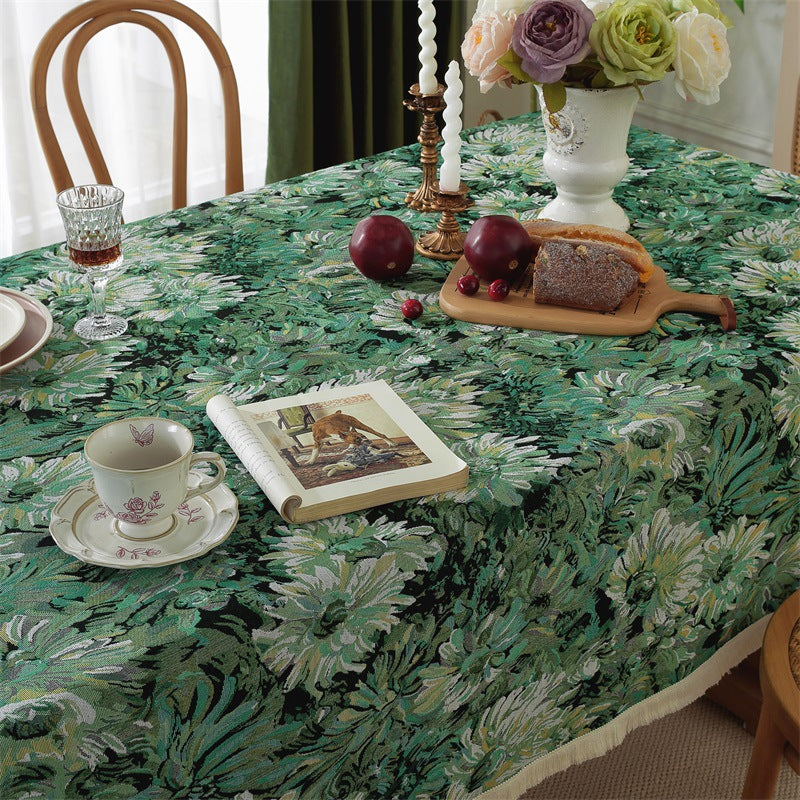 Decorative Floral Tapestry Tablecloth