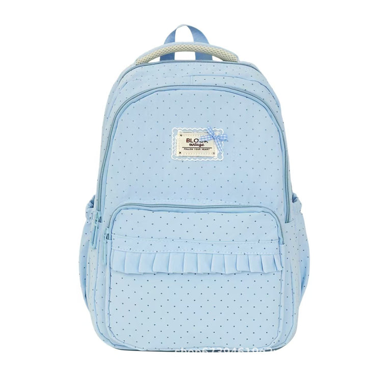 Stylish Polka Dot Ruffled Backpack Kalsten