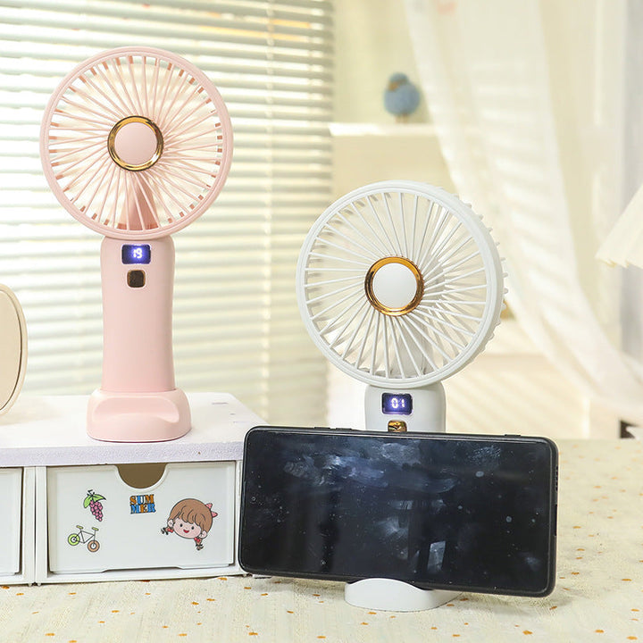 Portable USB Mini Hand Fan with Digital Speed Display Kalsten