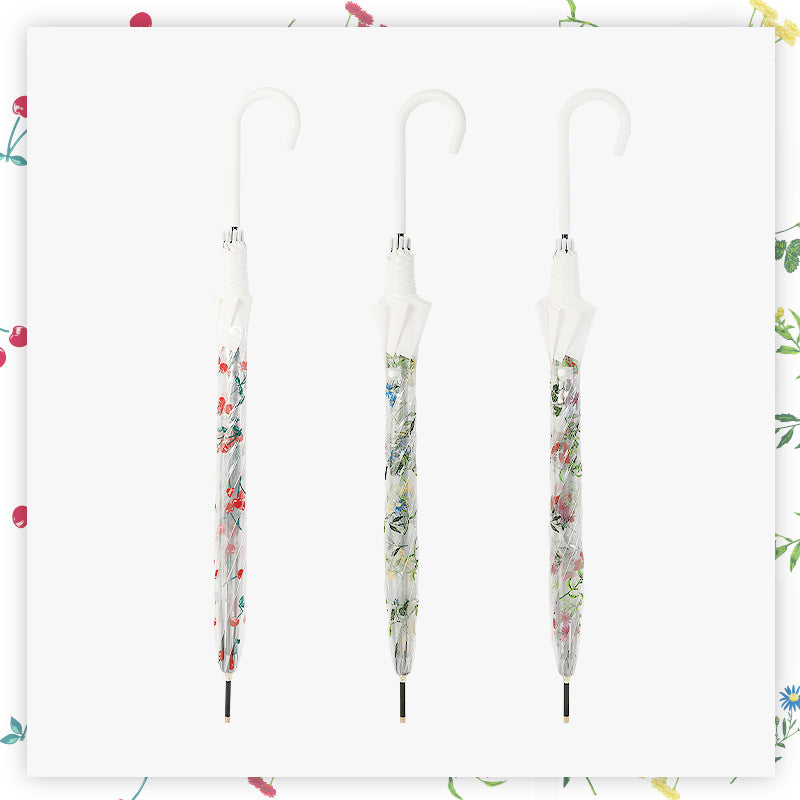 Women's Transparent Umbrella with Ergonomic Handle Kalsten
