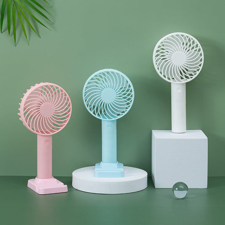 Unisex battery-operated portable fan with USB charging port and foldable stand Kalsten