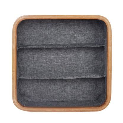 Decorative storage basket with compartments