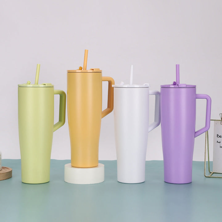 Women's Premium Insulated Mug with Practical Handle and Straw Kalsten