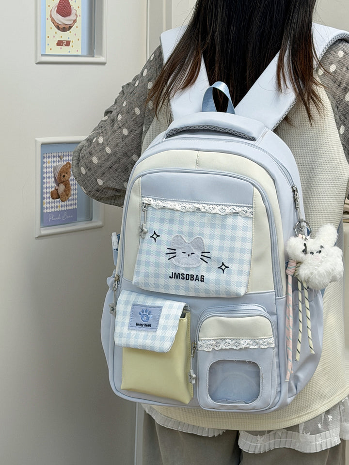 Anime-Inspired Cat-Themed School Backpack