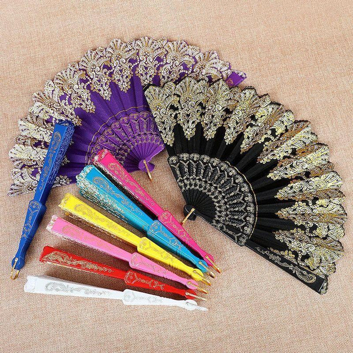 Ladies' elegant hand fan with intricate decorations Kalsten