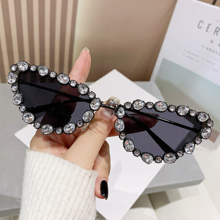 Ladies elegant Cat-Eye sunglasses with glamorous stone setting Kalsten