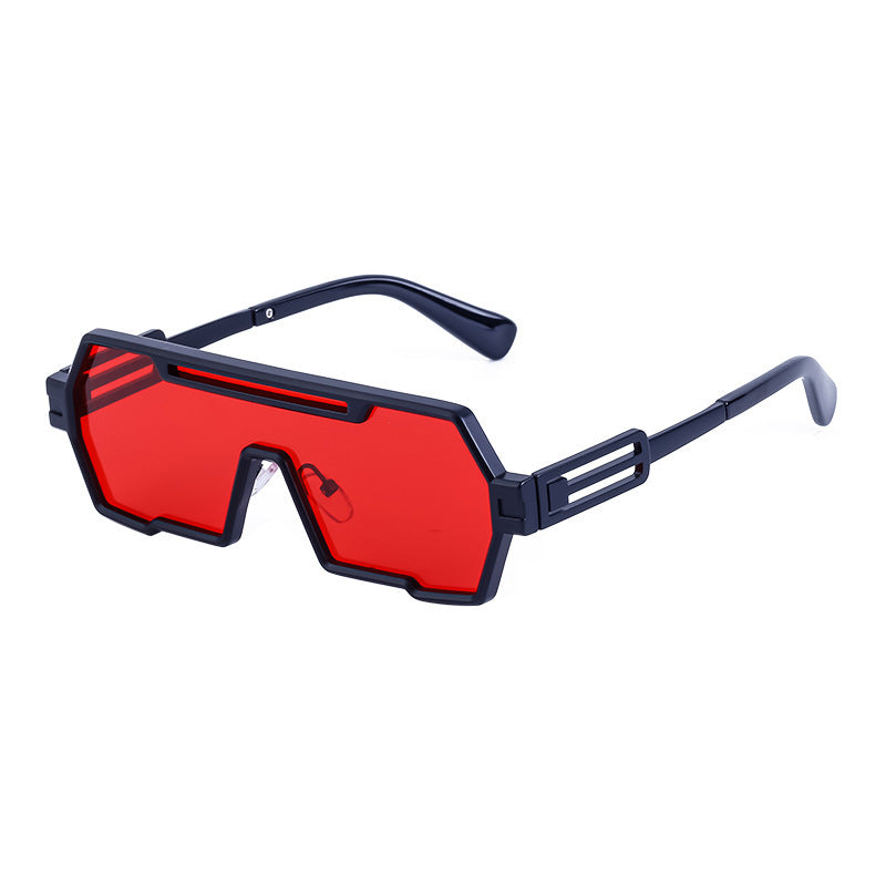 Women's fashionable sunglasses in a futuristic design with a wide frame Kalsten