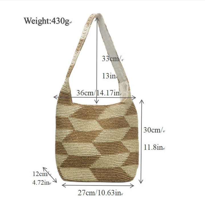Stylish handbag made of natural weave Kalsten