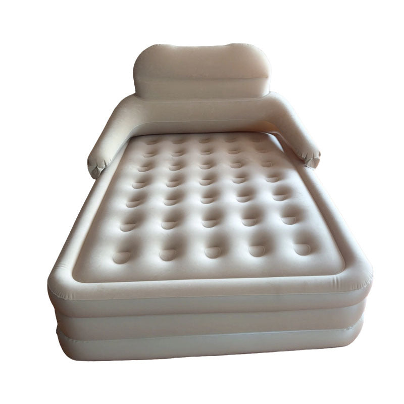 automatic inflation elevated inflatable air bed with upright backrest and integrated pillow supports Kalsten