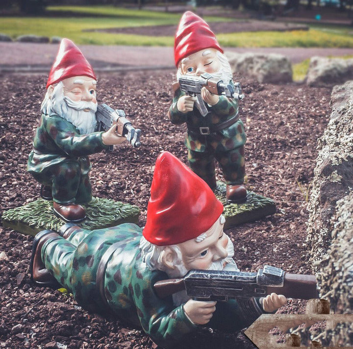 Kalsten | Military Garden Gnome with Camouflage Uniform
