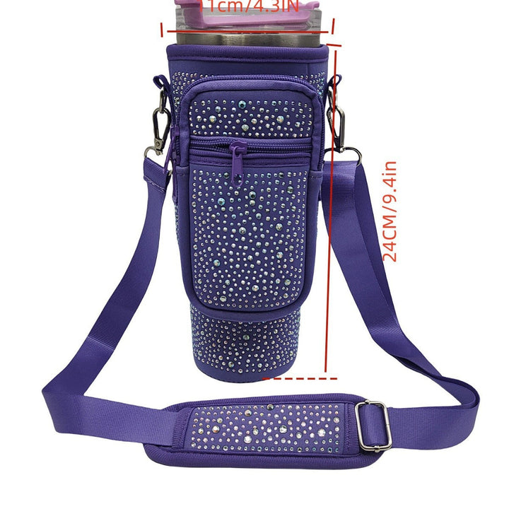 Ladies drinking bottle cover with sparkling rhinestones Kalsten