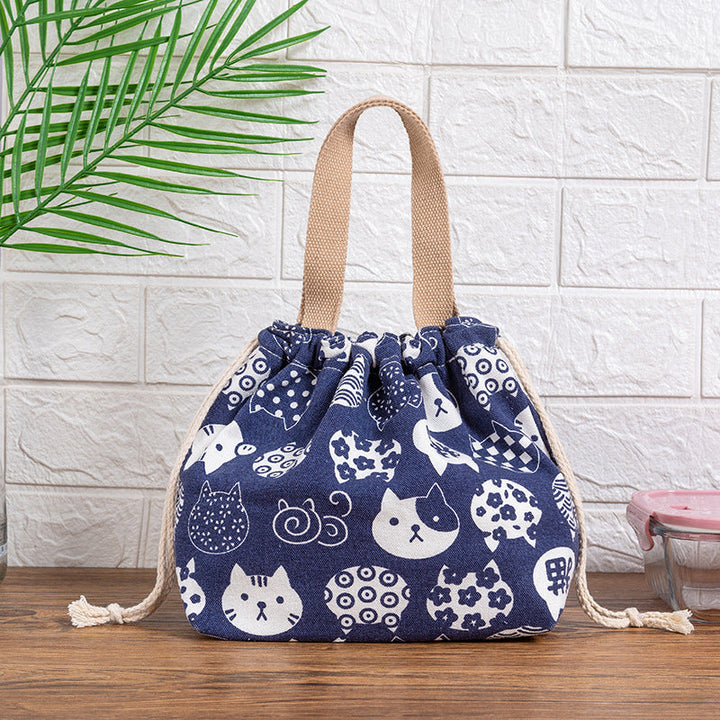 Drawstring Cat-Themed Storage Bag Kalsten
