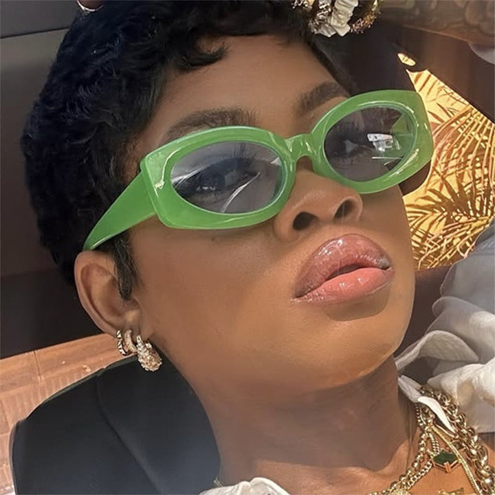Ladies trendy sunglasses with unique, curved frame Kalsten