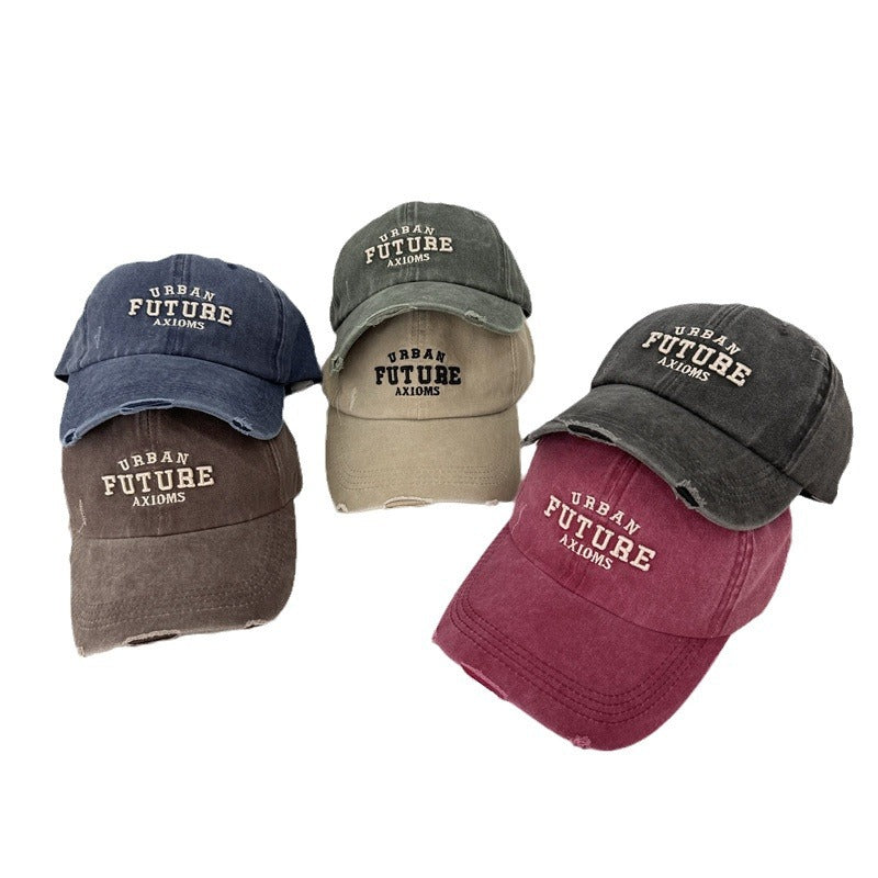 Men's Distressed Cotton Adjustable Baseball Cap Kalsten