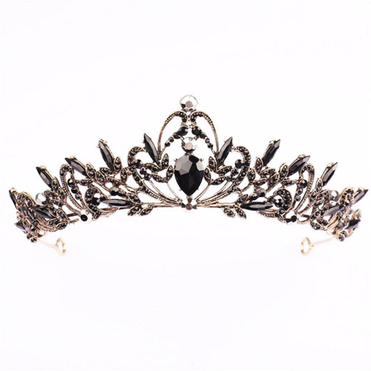 Ladies Elegant Hair Crown with Filigree Crystal Decorations Kalsten