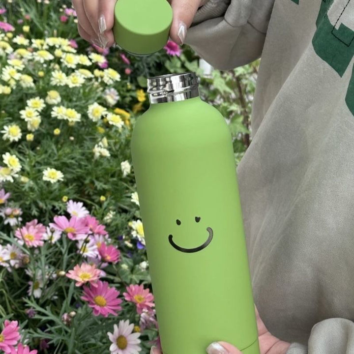 Women's insulated drinking bottle with modern smiley design Kalsten
