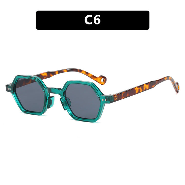 Women's hexagonal sunglasses with transparent frame Kalsten