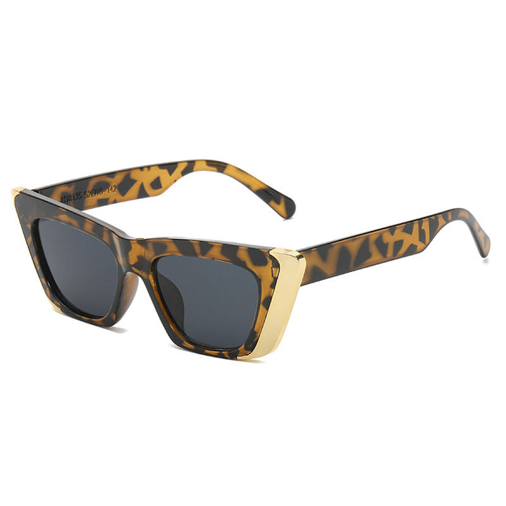 Women's fashionable sunglasses with square frame and luxurious inner lining Kalsten