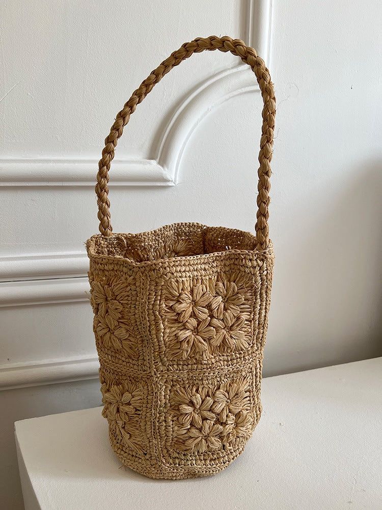 Handcrafted Leisure Bag Made of Woven Straw Kalsten