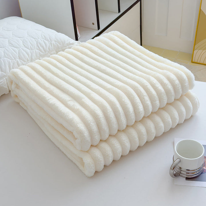 Women High-pile Cozy Blanket with Wave Pattern Kalsten