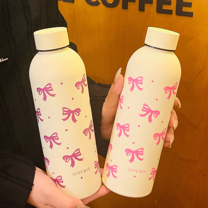 Women's insulated drinking bottle with stylish bow motif Kalsten