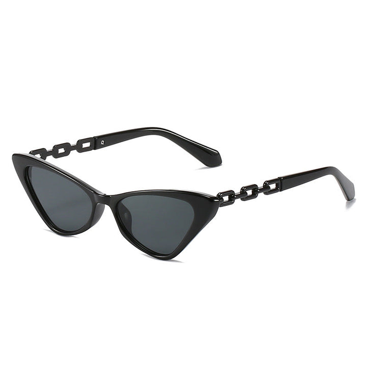 Women Cat-Eye Sunglasses with Stylish Chain Accents Kalsten