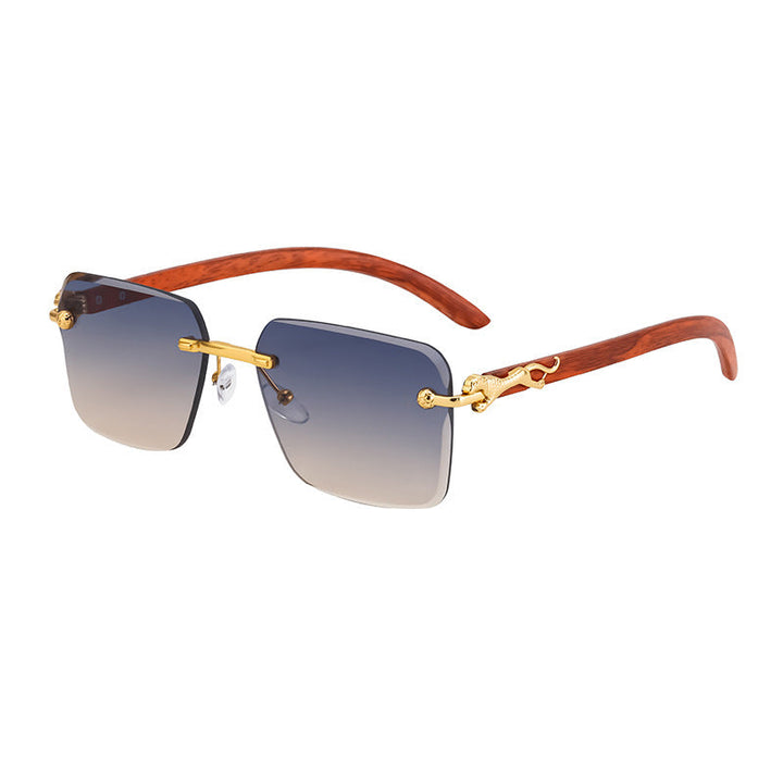 Women’s Fashion Square Sunglasses with Elegant Wooden Arms Kalsten