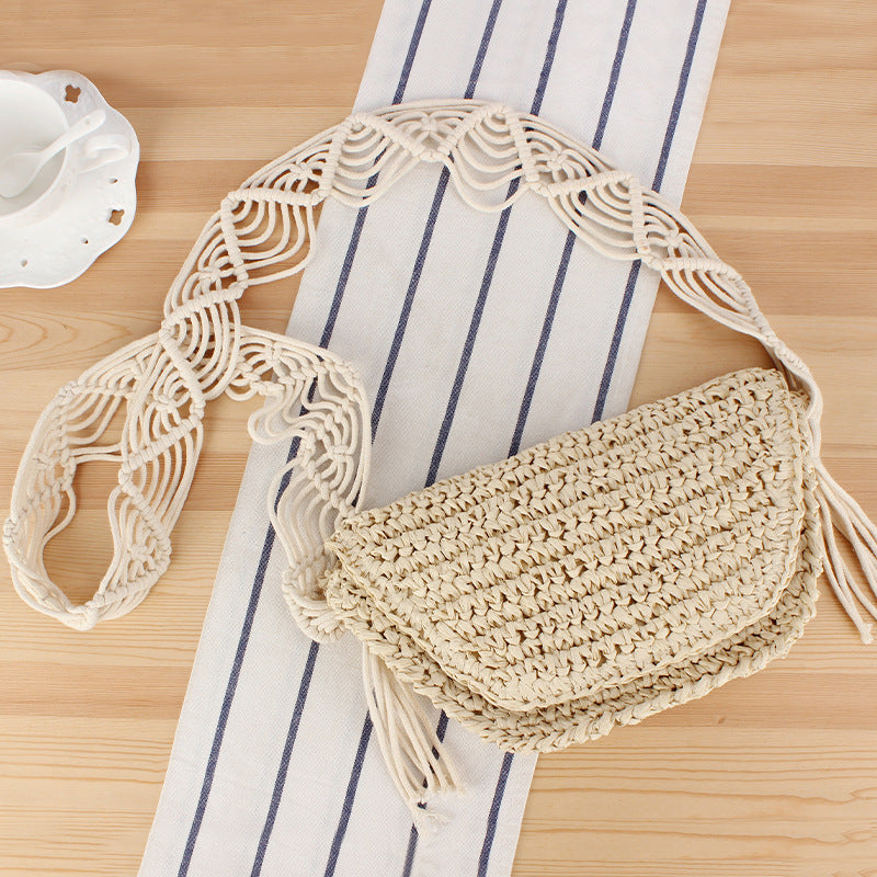 Braided Shoulder Bag in Creative Macrame Design Kalsten