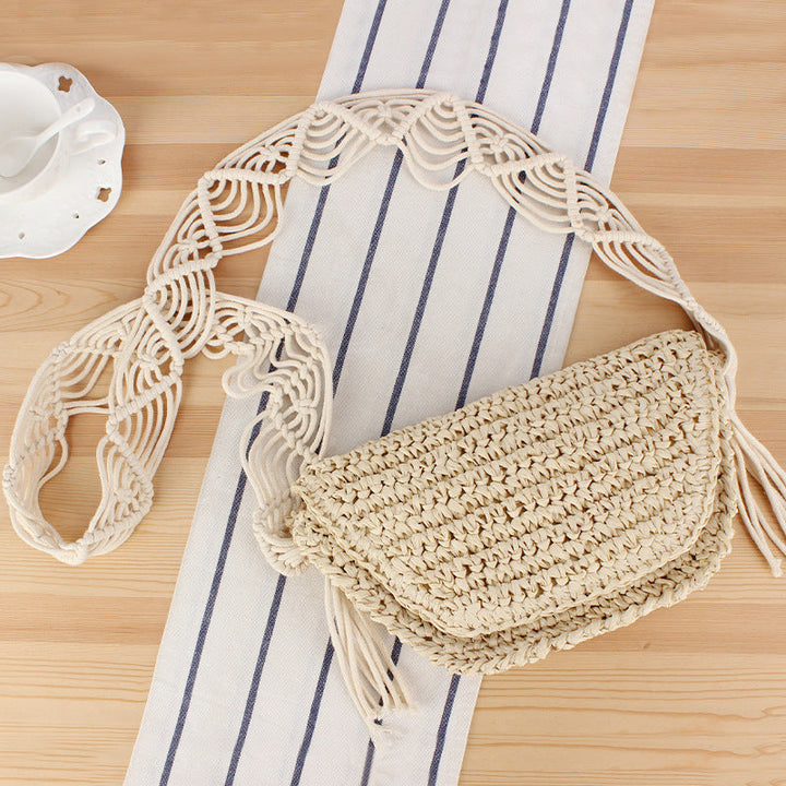 Braided Shoulder Bag in Creative Macrame Design Kalsten