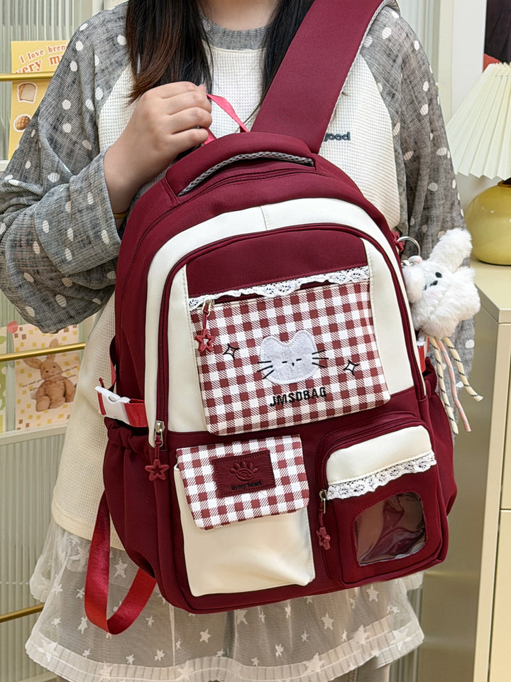 Anime-Inspired Cat-Themed School Backpack