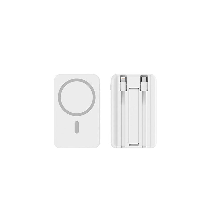 Portable power bank with integrated charging cables and Qi charging function Kalsten