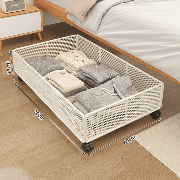 Rolling Under-Bed Storage Basket with Mesh Design Kalsten