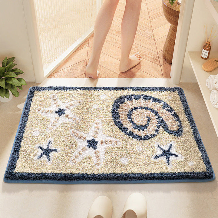 Coastal-Themed Bath Mat Kalsten
