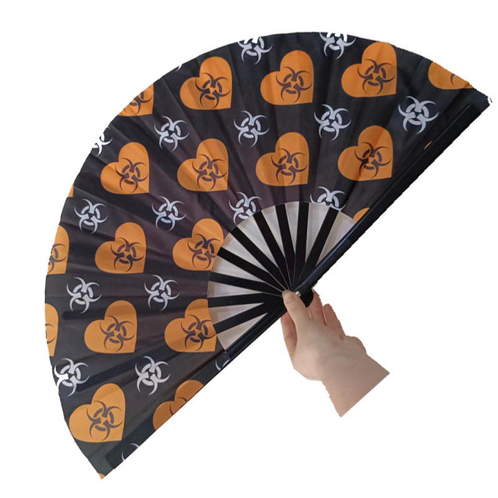 Women Colorful Fan with sturdy plastic ribs Kalsten