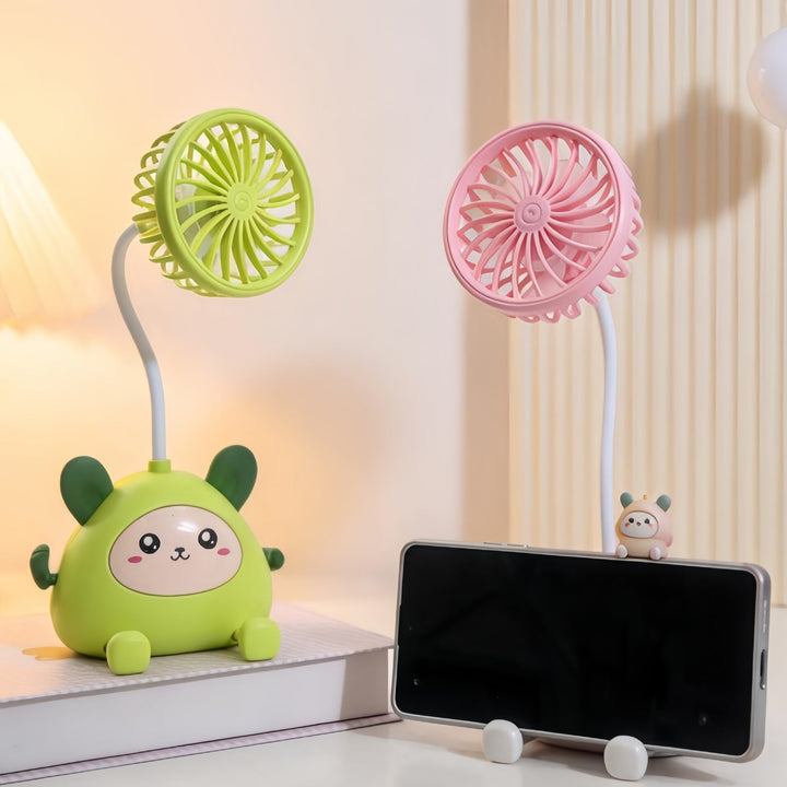 Ladies desk lamp with integrated mini fan Kalsten