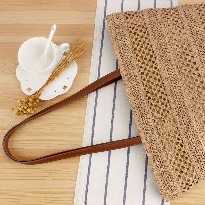 Basket bag with elegant straw construction Kalsten