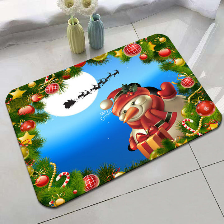 Festive Holiday-Themed Bath Mat Kalsten