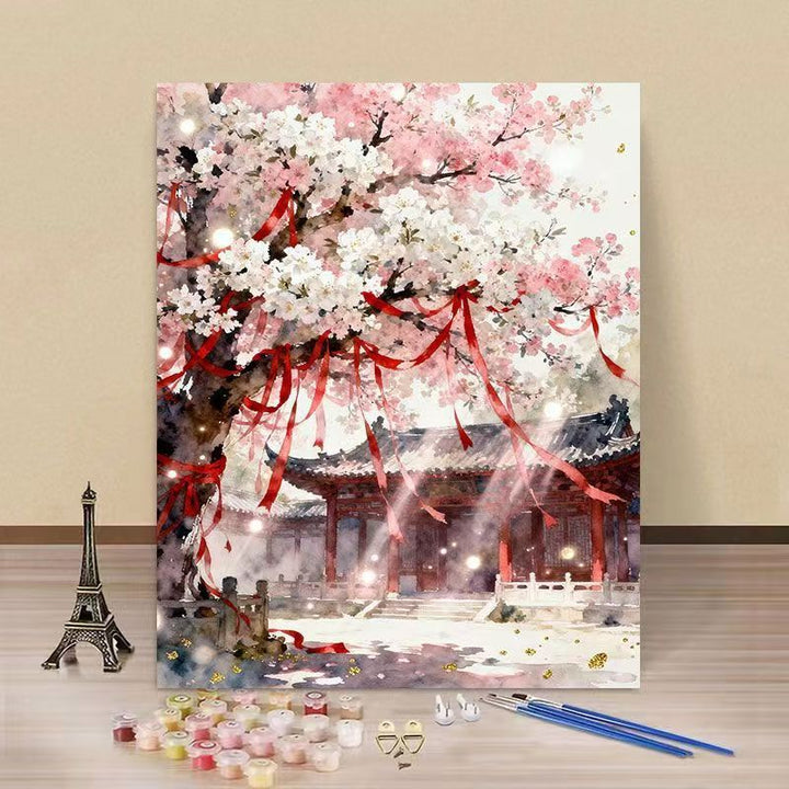 Cherry Blossom Scenic Paint by Numbers Kit Kalsten