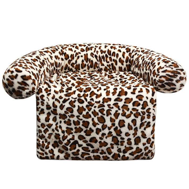 Plush Star Patterned  Lounge Chair  Dog Bed