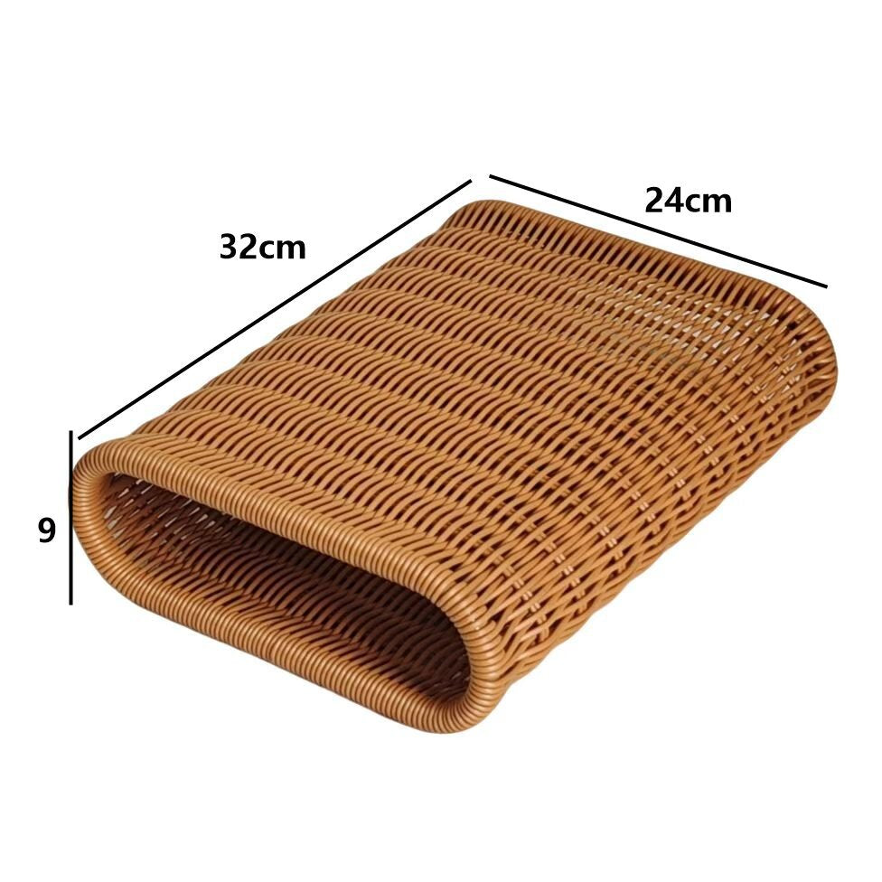 Curved Woven Storage Basket Kalsten