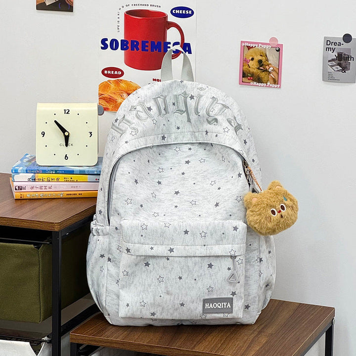 Cute Star-Patterned School Backpack
