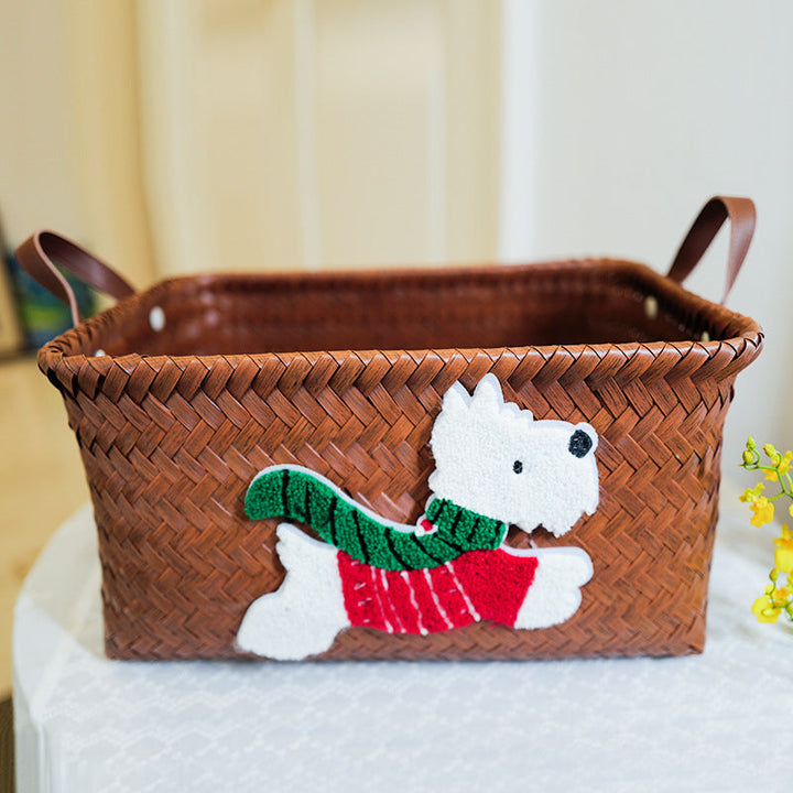 Playful storage basket with animal pattern Kalsten