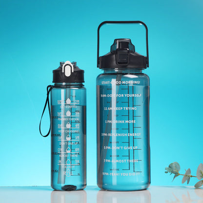 Women's Motivational Water Bottle with Time Markers Bowlift