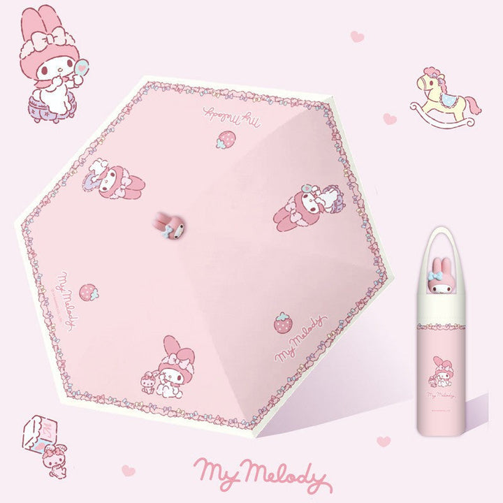 Women's creative folding umbrella with cute character design Kalsten