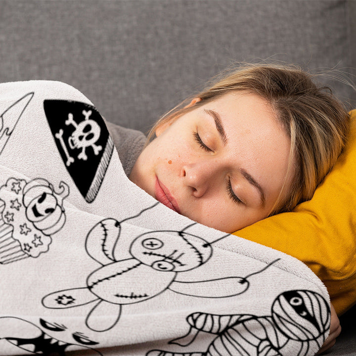 Halloween-Themed Fleece Blanket Kalsten