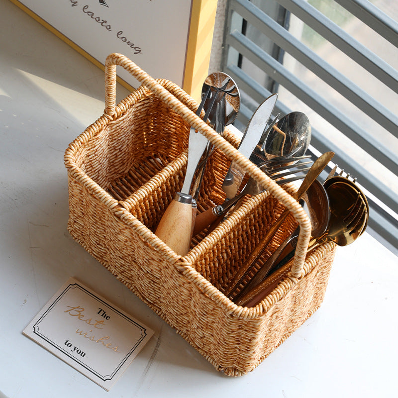 Unisex Handwoven Storage Basket with Dividers Kalsten