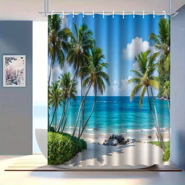 Coastal Scene Shower Curtain Kalsten