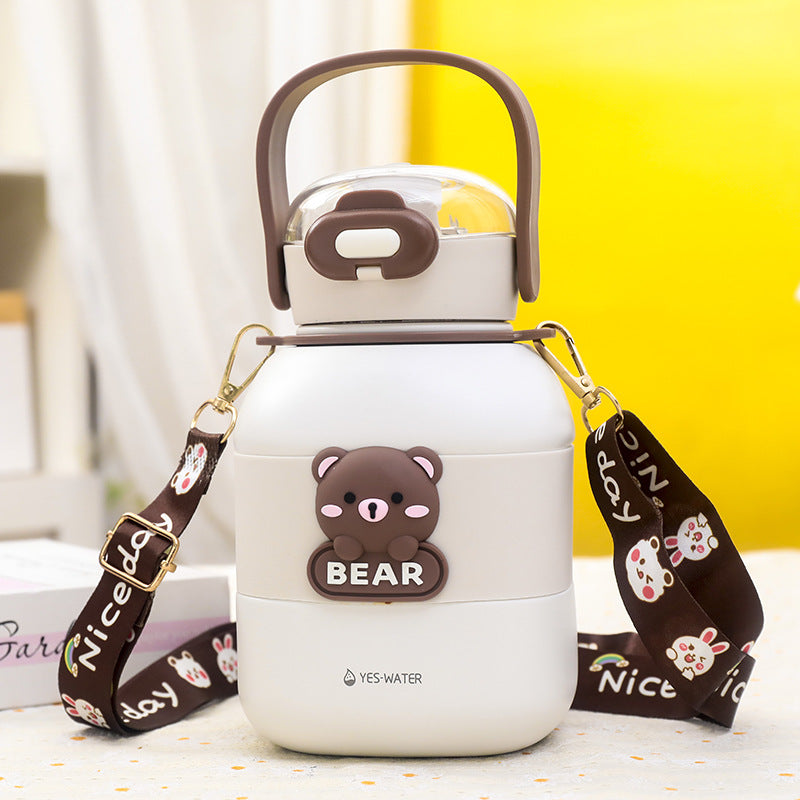 Women Insulated Drinking Bottle with Cute Bear Motif Kalsten